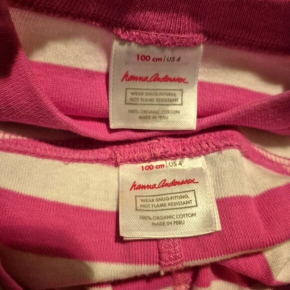 Hanna Andersson girls size 100 or 4 pink and white stripe, vguc have minor fade - Picture 6 of 7